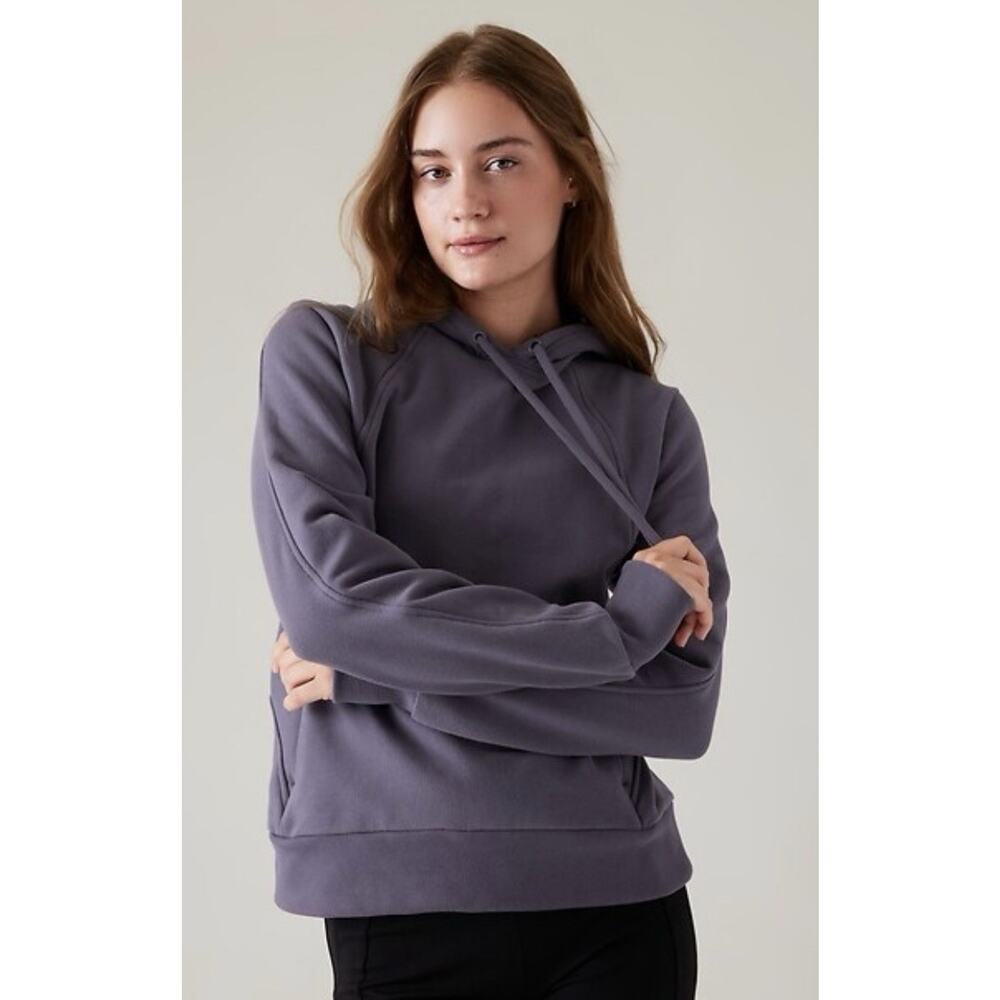Athleta Retroplush Revive Hoodie Sweatshirt XS Nightfall‎ Purple